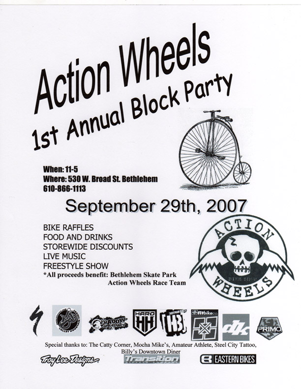 Action Wheels Block Party Sept 29th